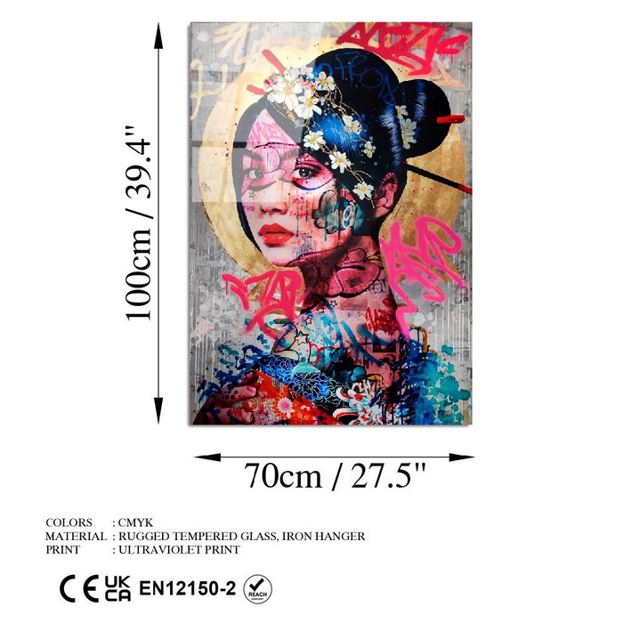 Wallity UV-726 Cuadro Decorativo de Vidrio Templado Multicolor 70 x 100 cm Wallity UV-726 Cuadro Decorativo de Vidrio Templado Multicolor 70 x 100 cm